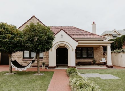 facade driveway garage garden established