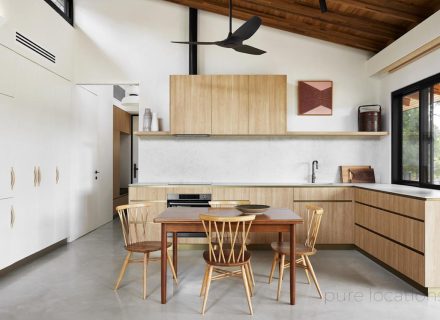 kitchen space dining space