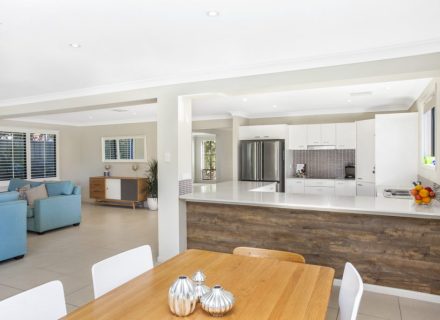 kitchen living room dining space