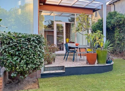outdoor area backyard garden established pool