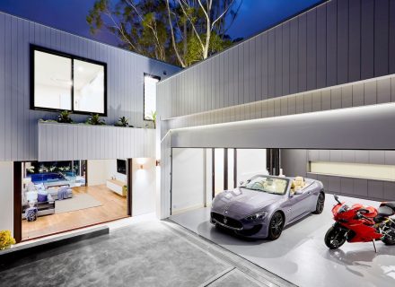 garage driveway facade