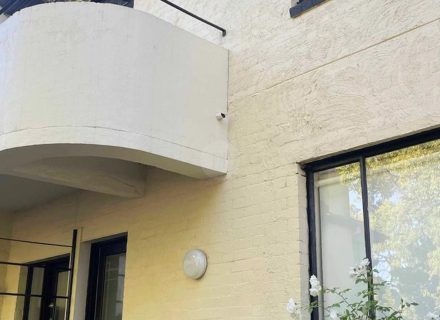 outdoor area facade garage driveway backyard pool