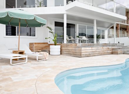 outdoor area pool facade driveway garage backyard