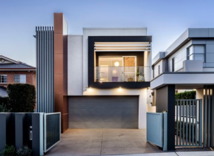 garage facade driveway backyard