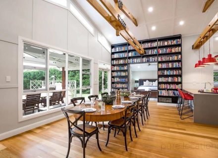 dining space backyard outdoor area