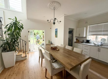 dining space kitchen laundry