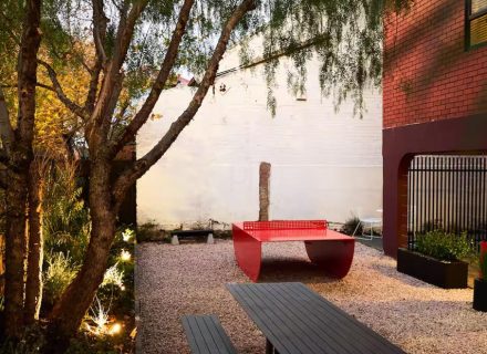 facade backyard garden established pool