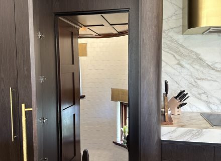Hidden staircase from catering kitchen into the main kitchen.