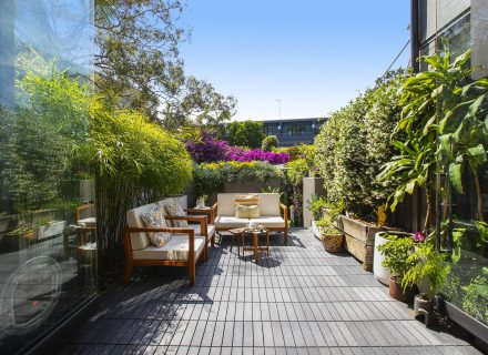 outdoor area pool backyard garden established
