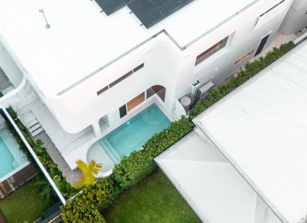 outdoor area pool backyard garden established