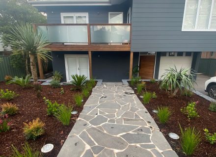 facade backyard driveway garage